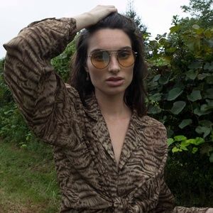 Vintage Jones New York Tiger Print Blouse